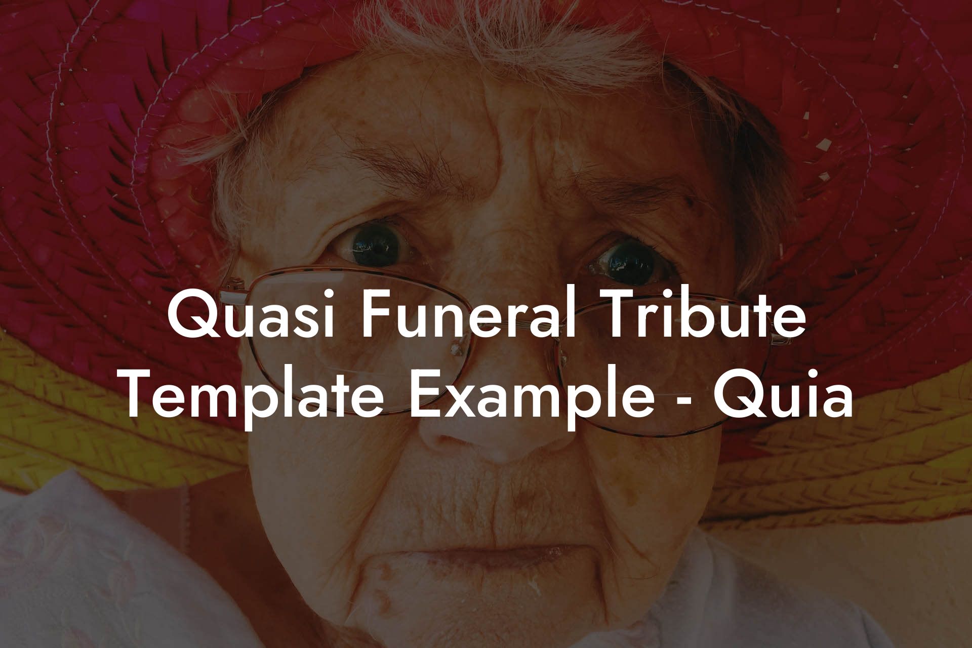 Quasi Funeral Tribute Template Example - Quia