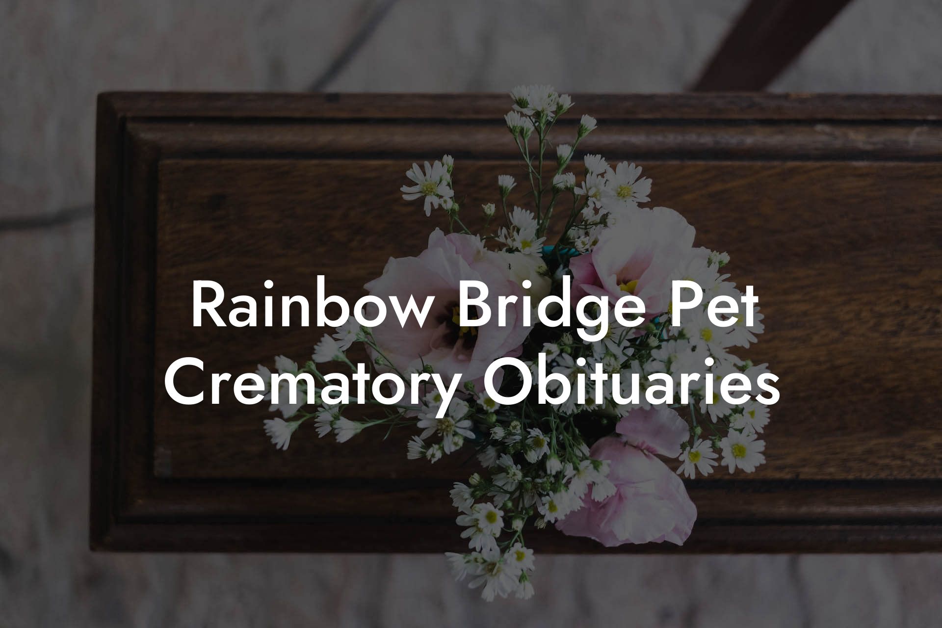 Rainbow Bridge Pet Crematory Obituaries