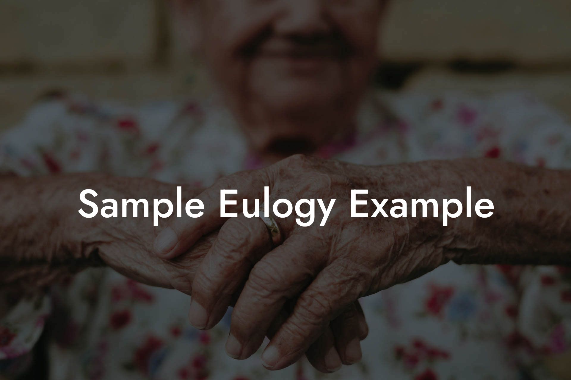 Sample Eulogy Example