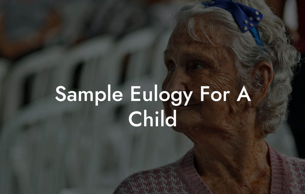 Sample Eulogy For A Child