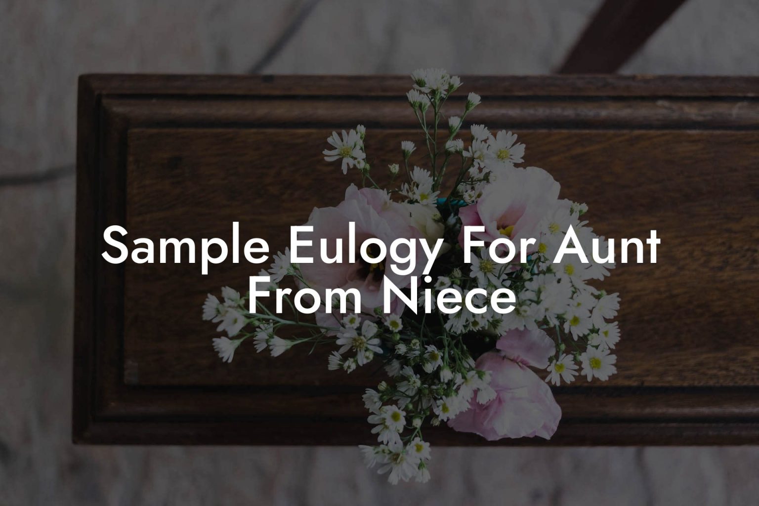 Sample Eulogy For Aunt From Niece Eulogy Assistant