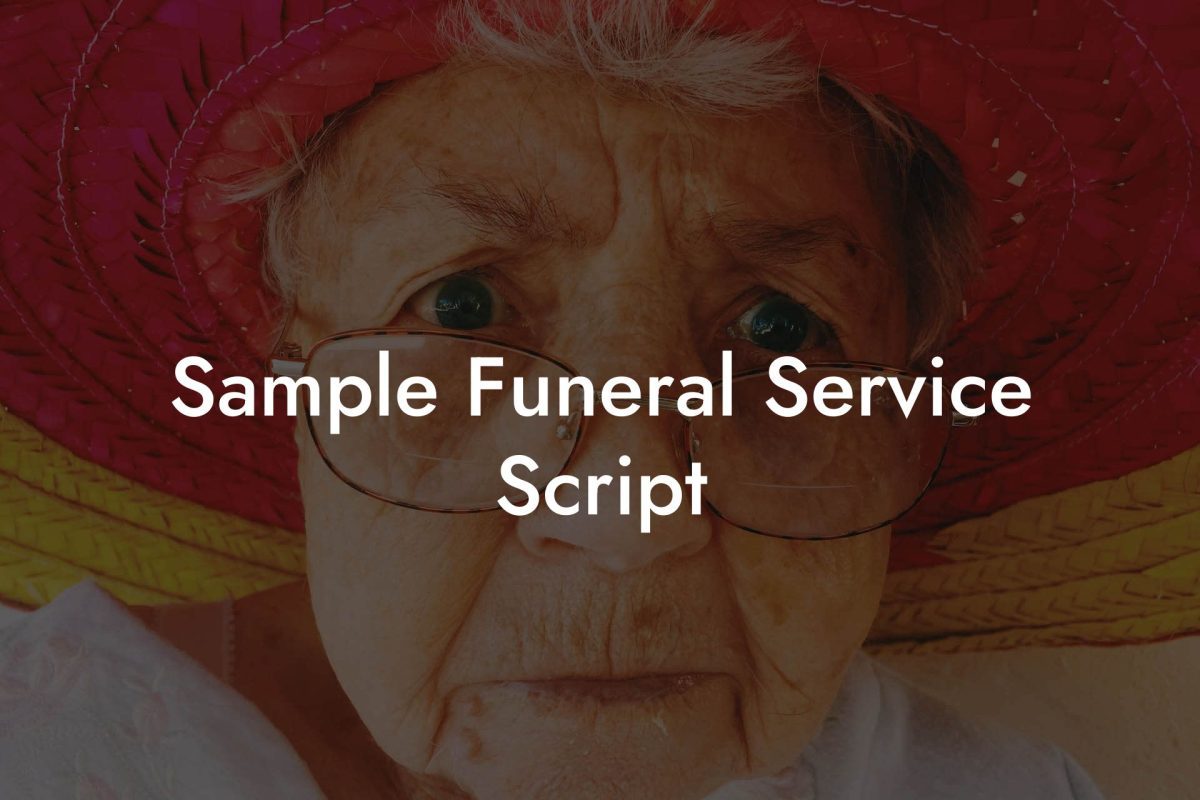 Sample Funeral Service Script