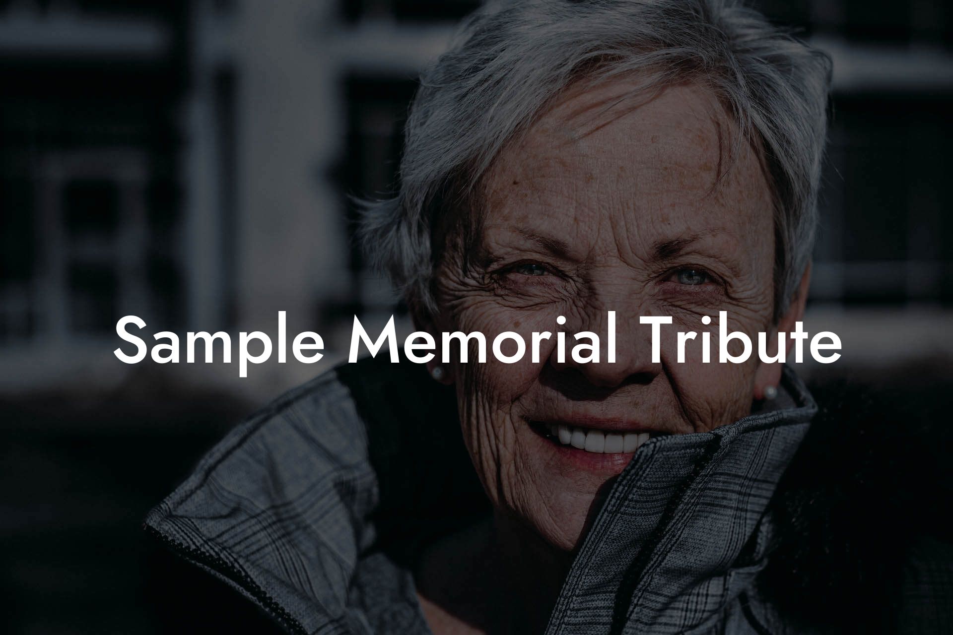 Sample Memorial Tribute