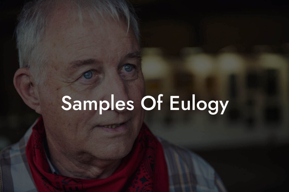 Samples Of Eulogy