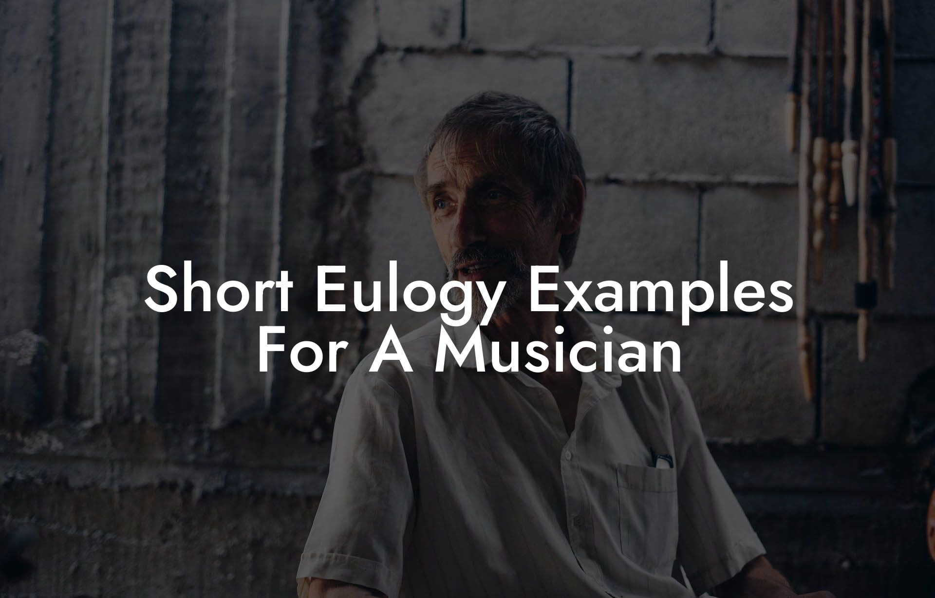 Short Eulogy Examples For A Musician