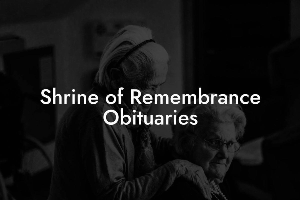 Shrine of Remembrance Obituaries