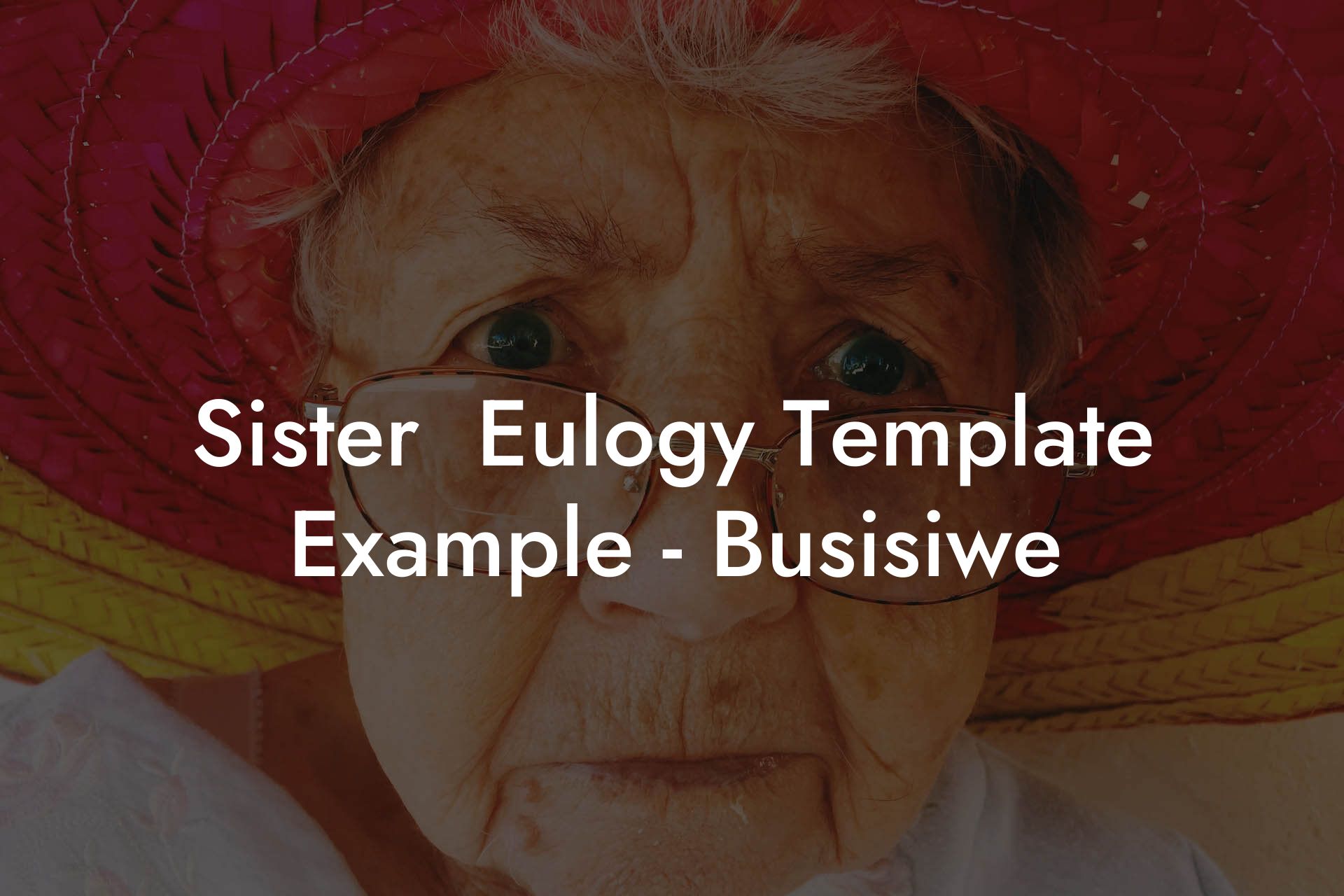Sister  Eulogy Template Example - Busisiwe