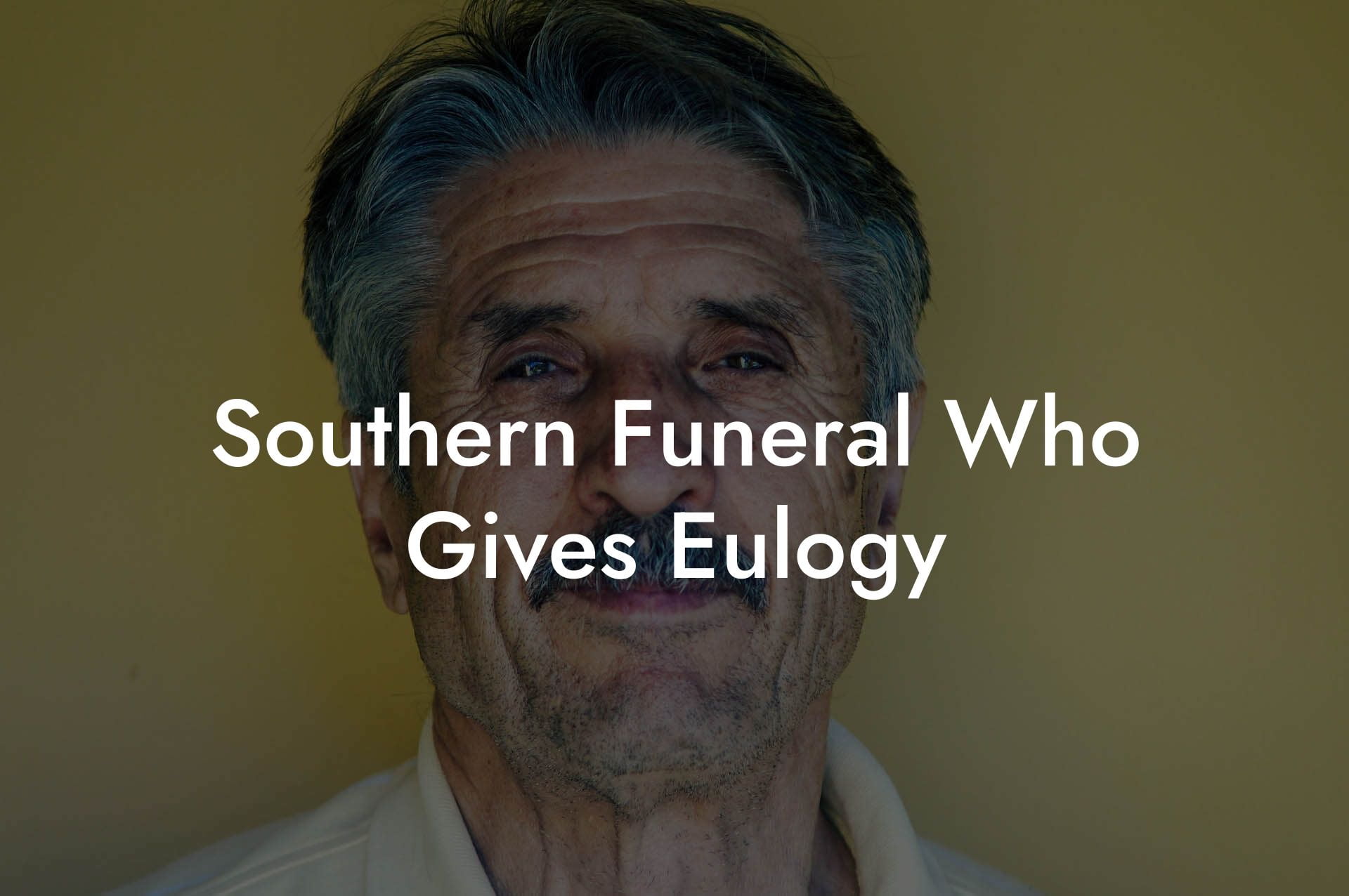 Southern Funeral Who Gives Eulogy