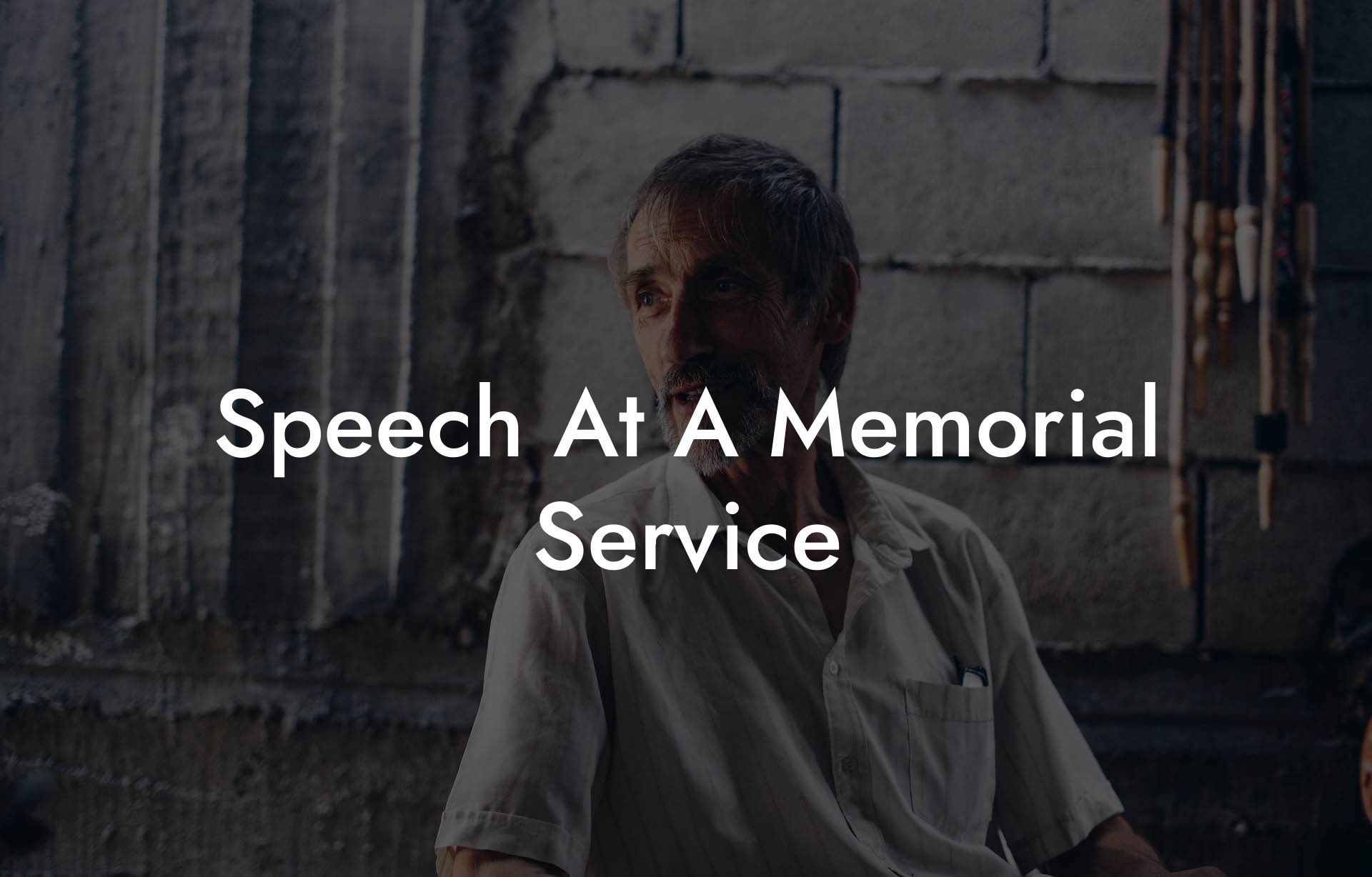Speech At A Memorial Service