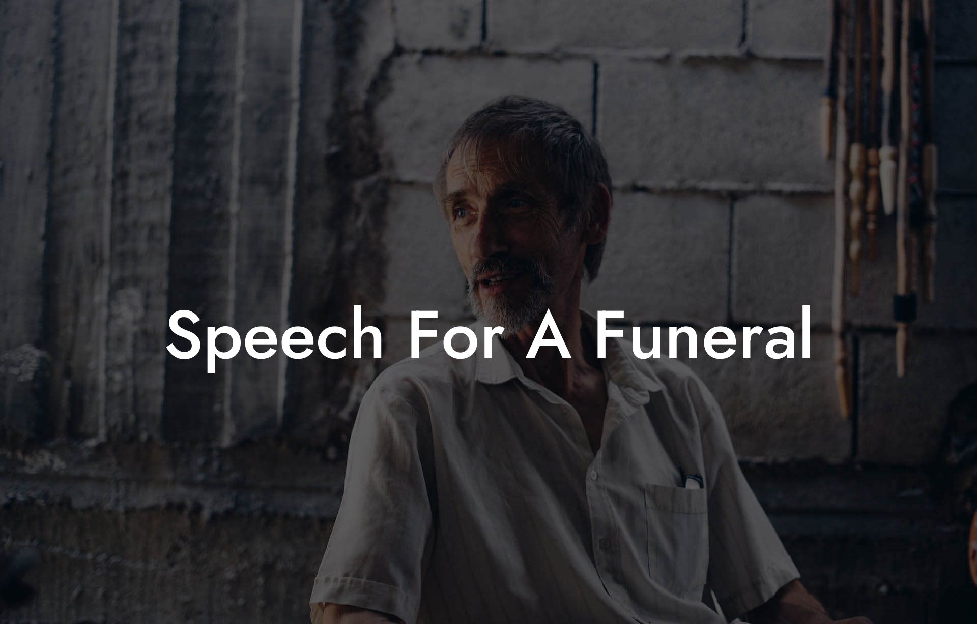 Speech For A Funeral