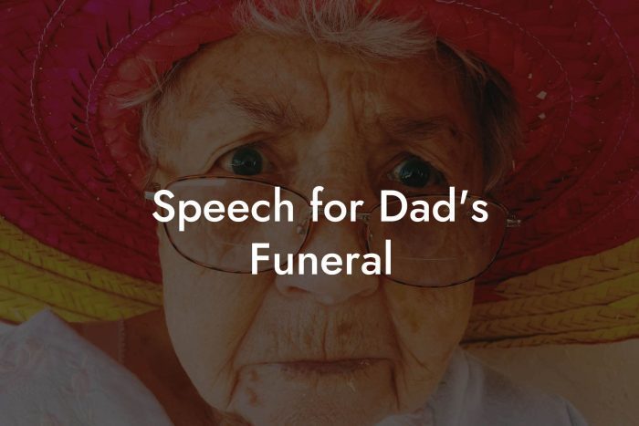 what to say at my dad's funeral speech