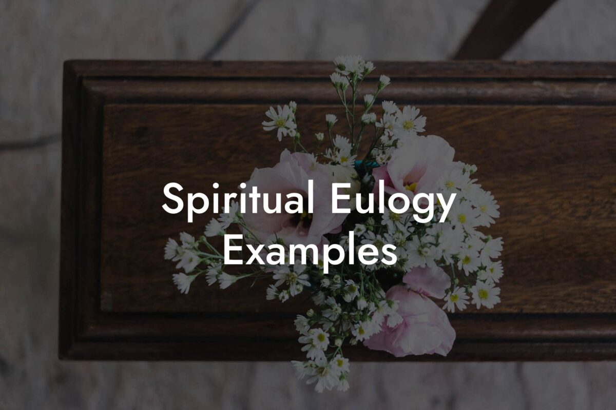 Spiritual Eulogy Examples