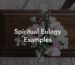 Spiritual Eulogy Examples