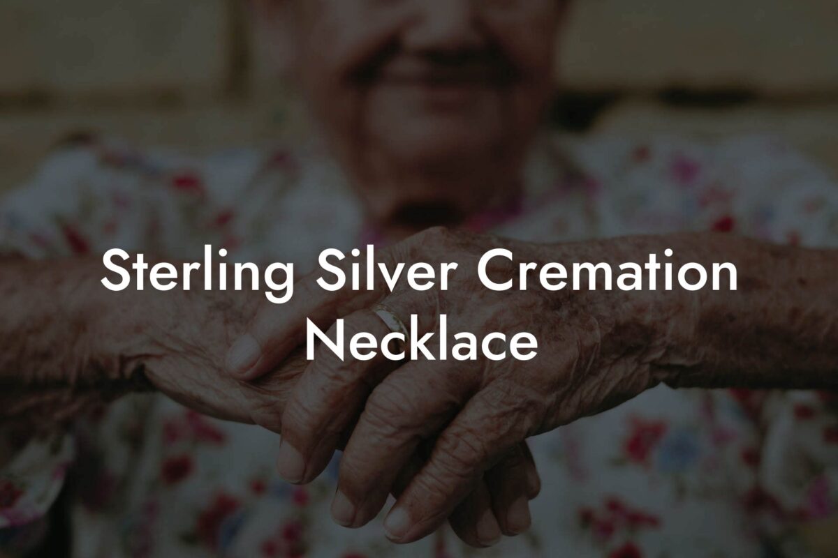 Sterling Silver Cremation Necklace