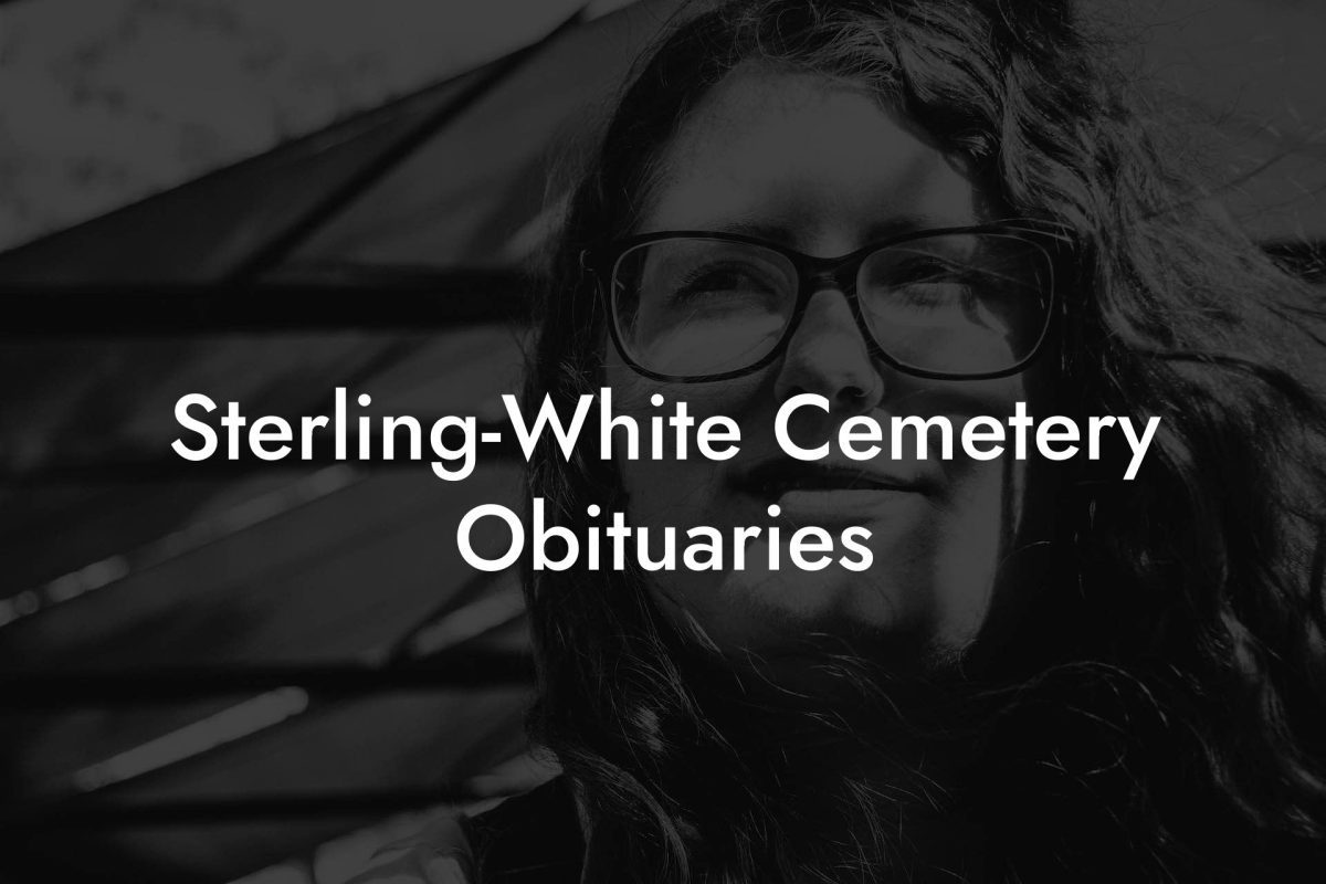 Sterling-White Cemetery Obituaries