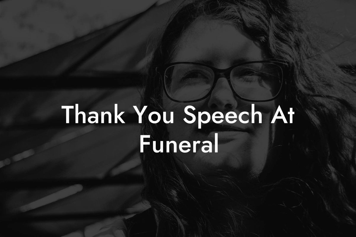 Thank You Speech At Funeral