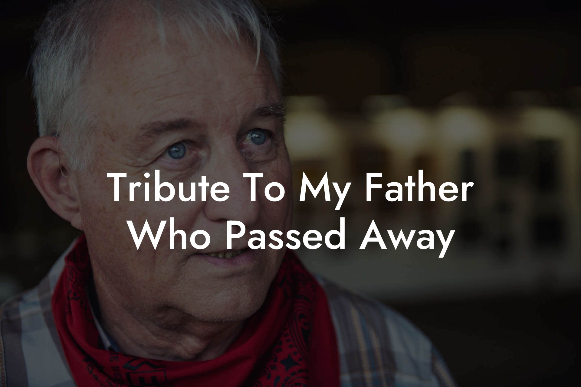 Tribute To My Father Who Passed Away
