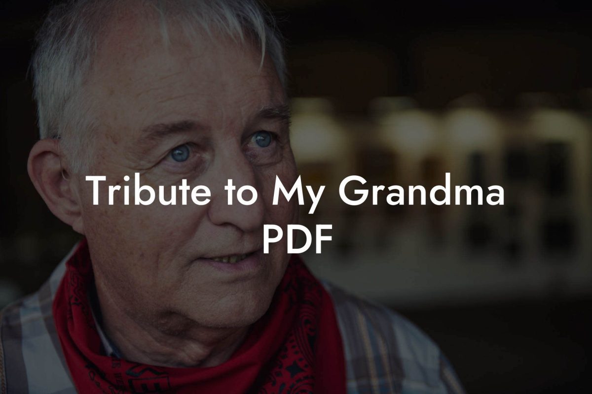 Tribute to My Grandma PDF