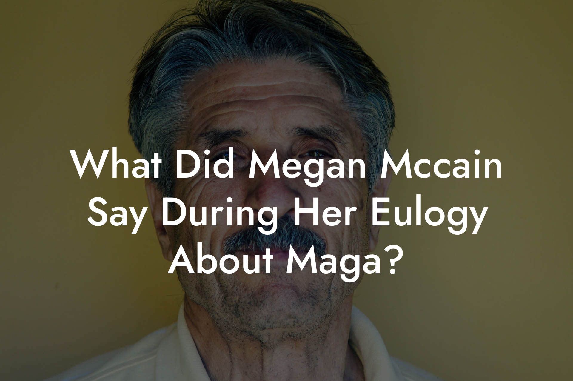 What Did Megan Mccain Say During Her Eulogy About Maga?