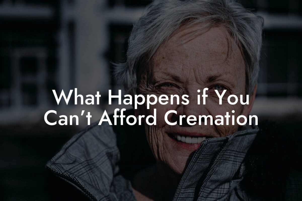 What Happens if You Can’t Afford Cremation