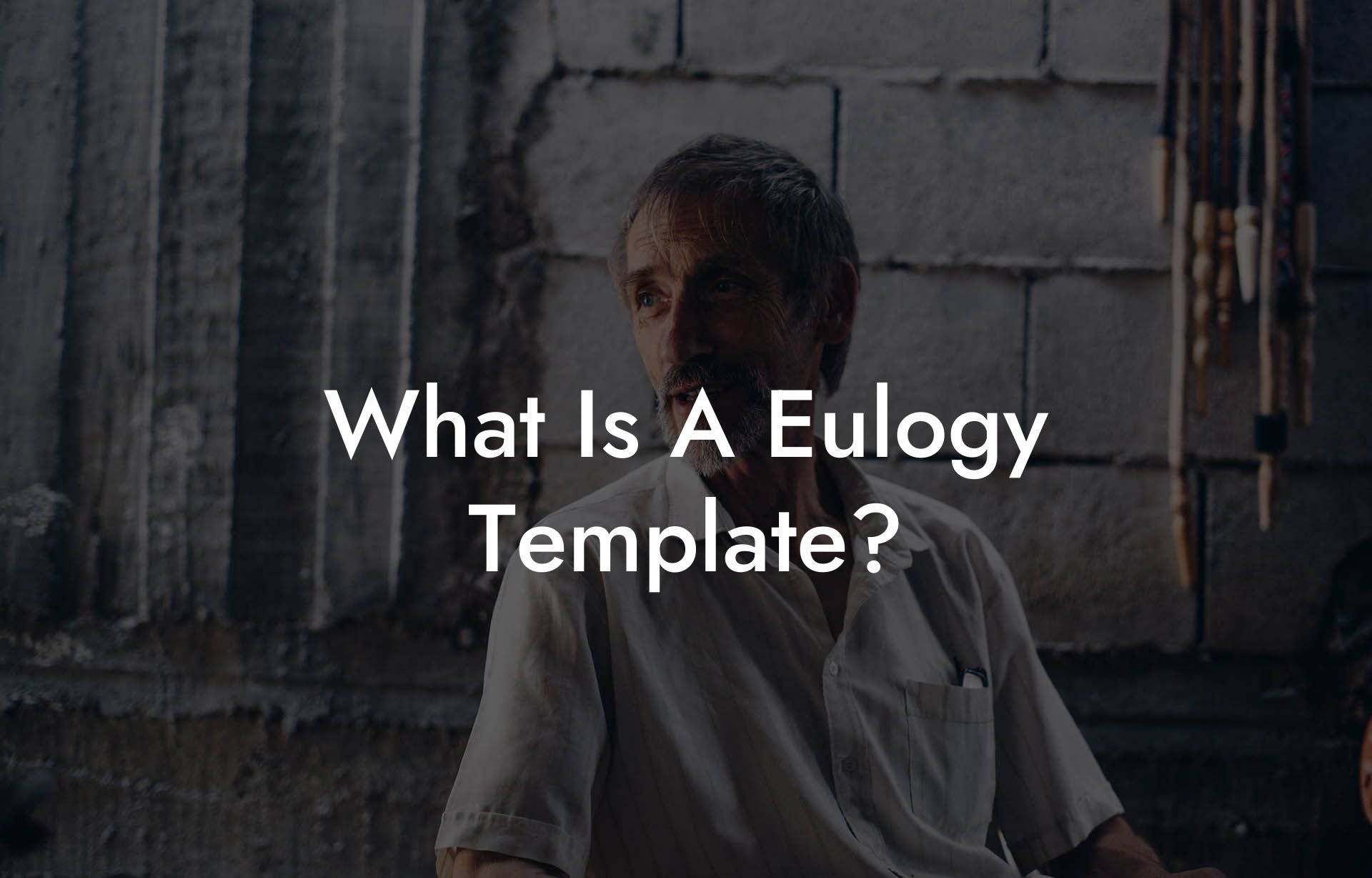 What Is A Eulogy Template?