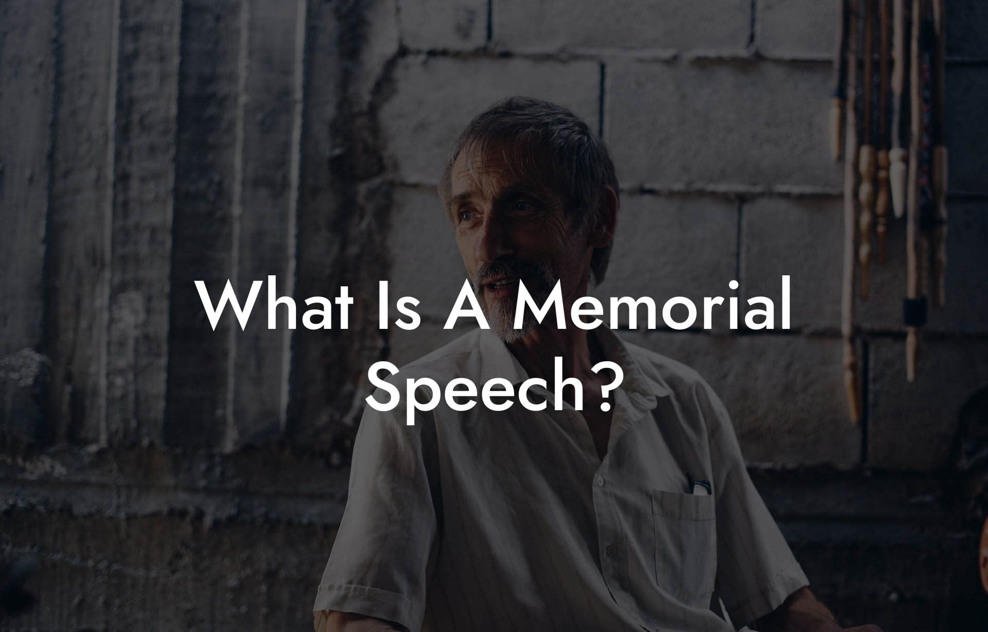 What Is A Memorial Speech?