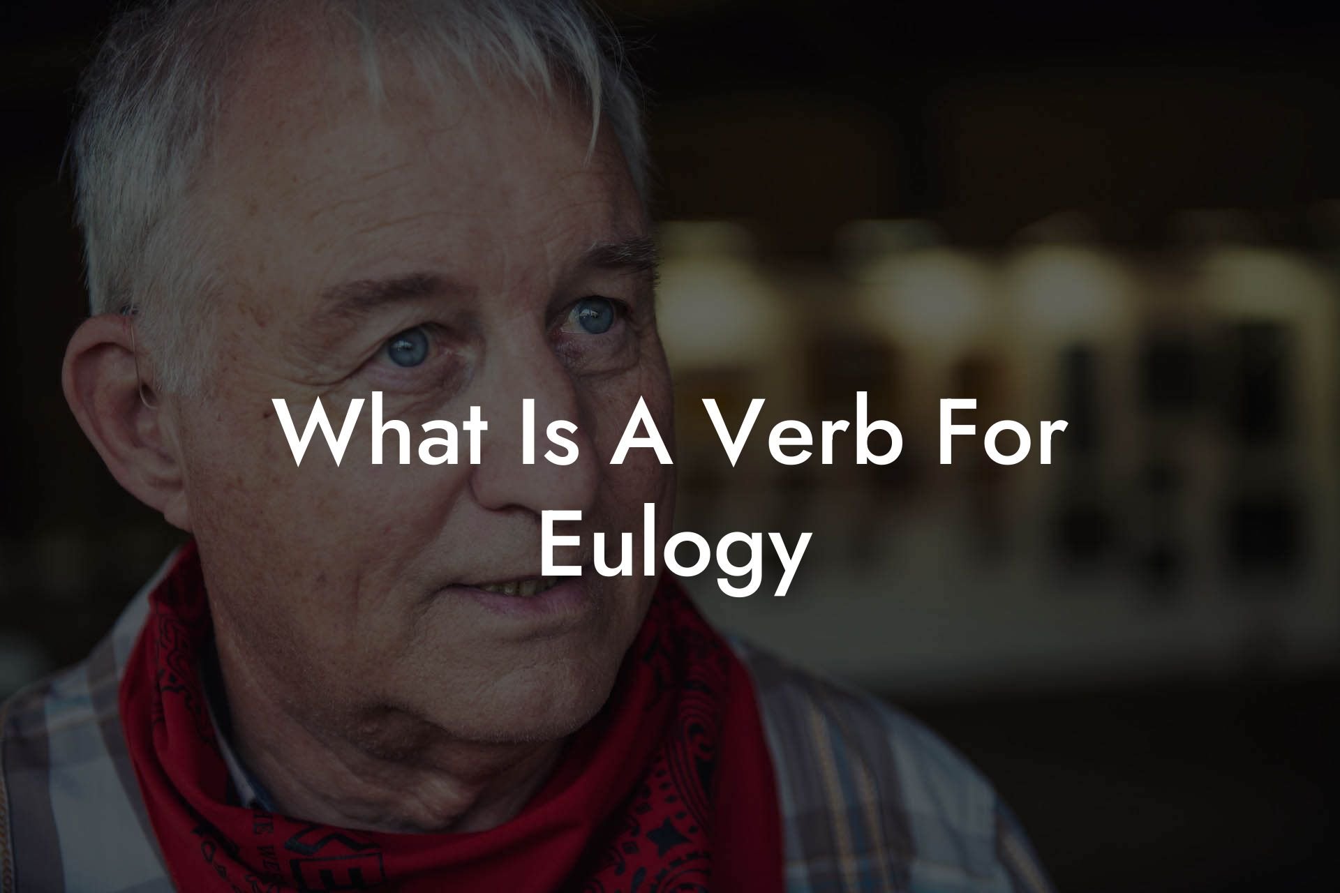 What Is A Verb For Eulogy