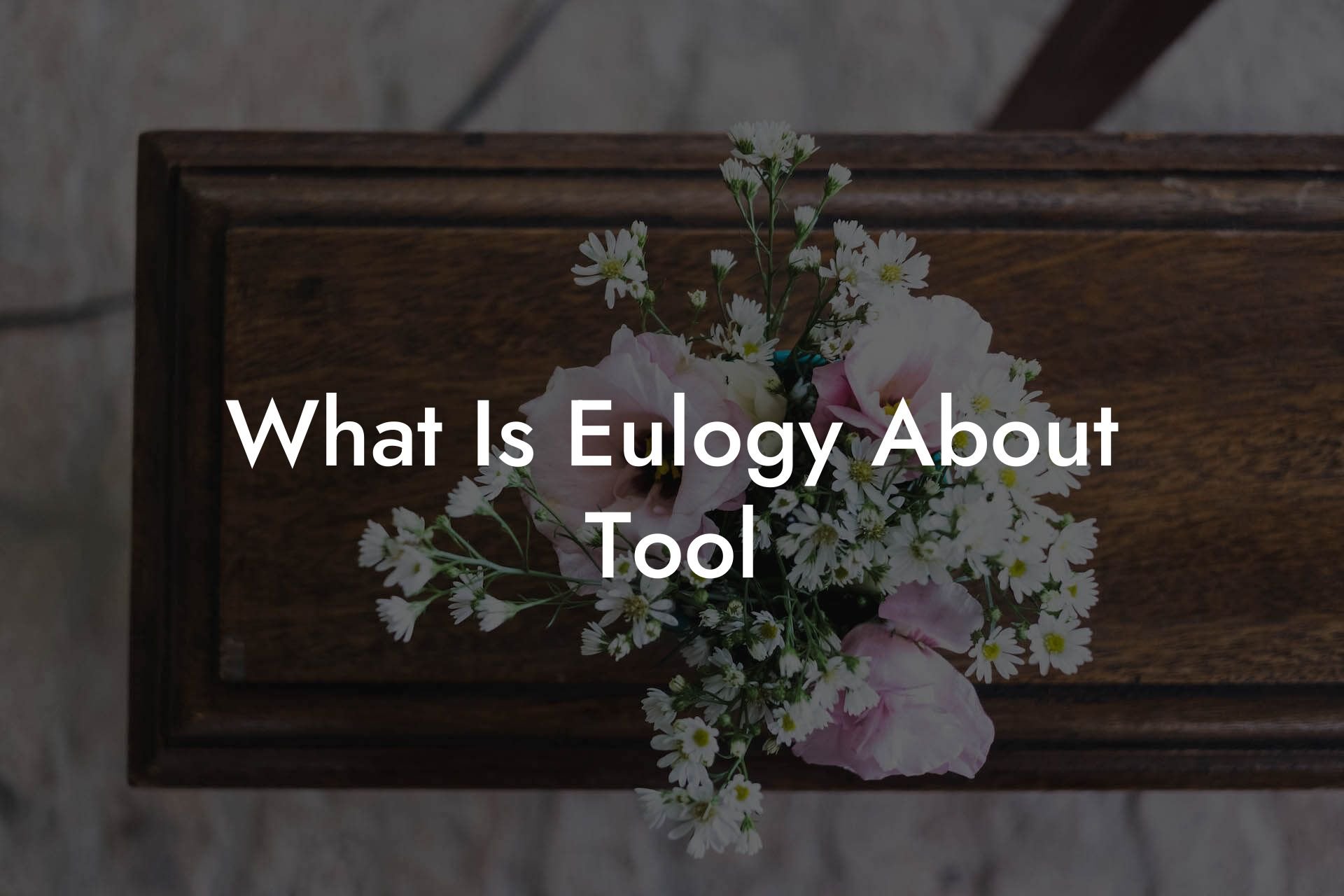 What Is Eulogy About Tool