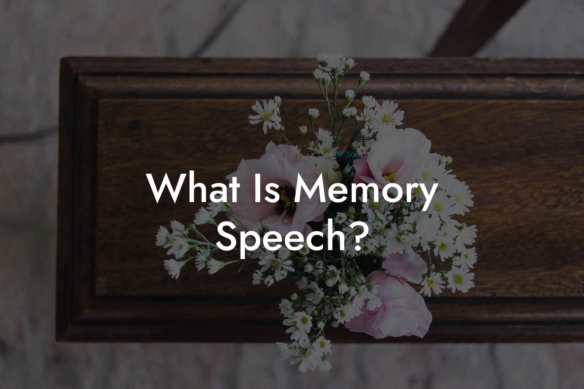 What Is Memory Speech?