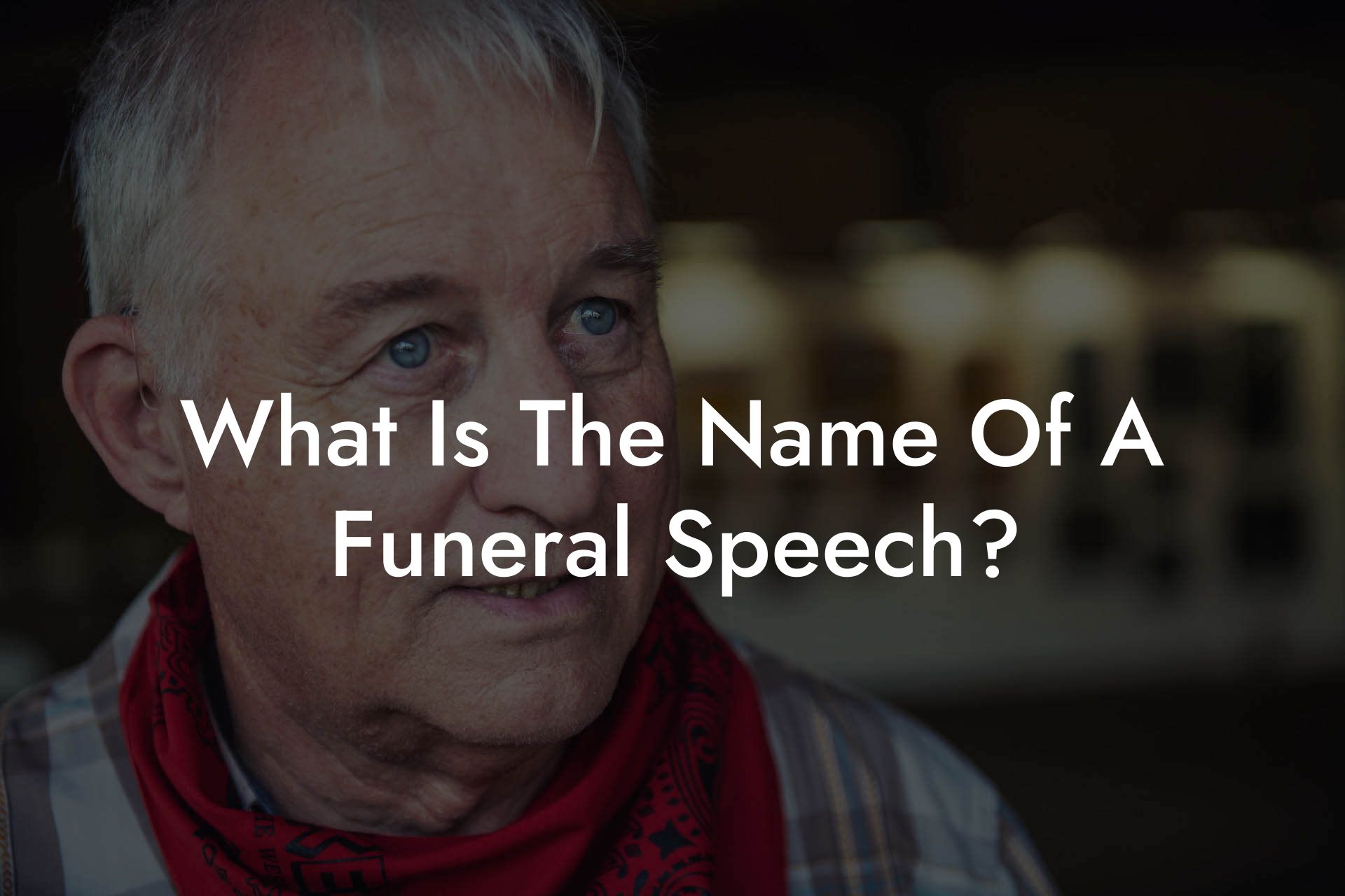 What Is The Name Of A Funeral Speech?