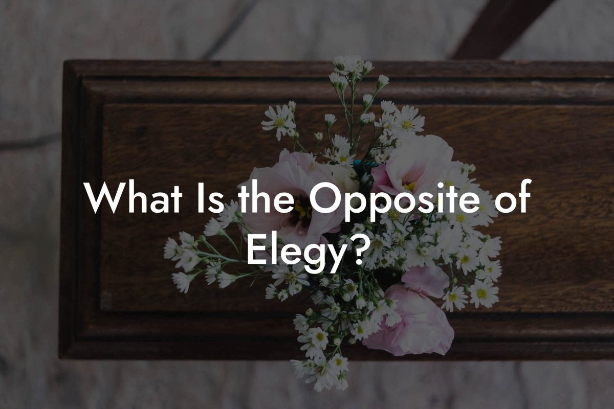 What Is the Opposite of Elegy?