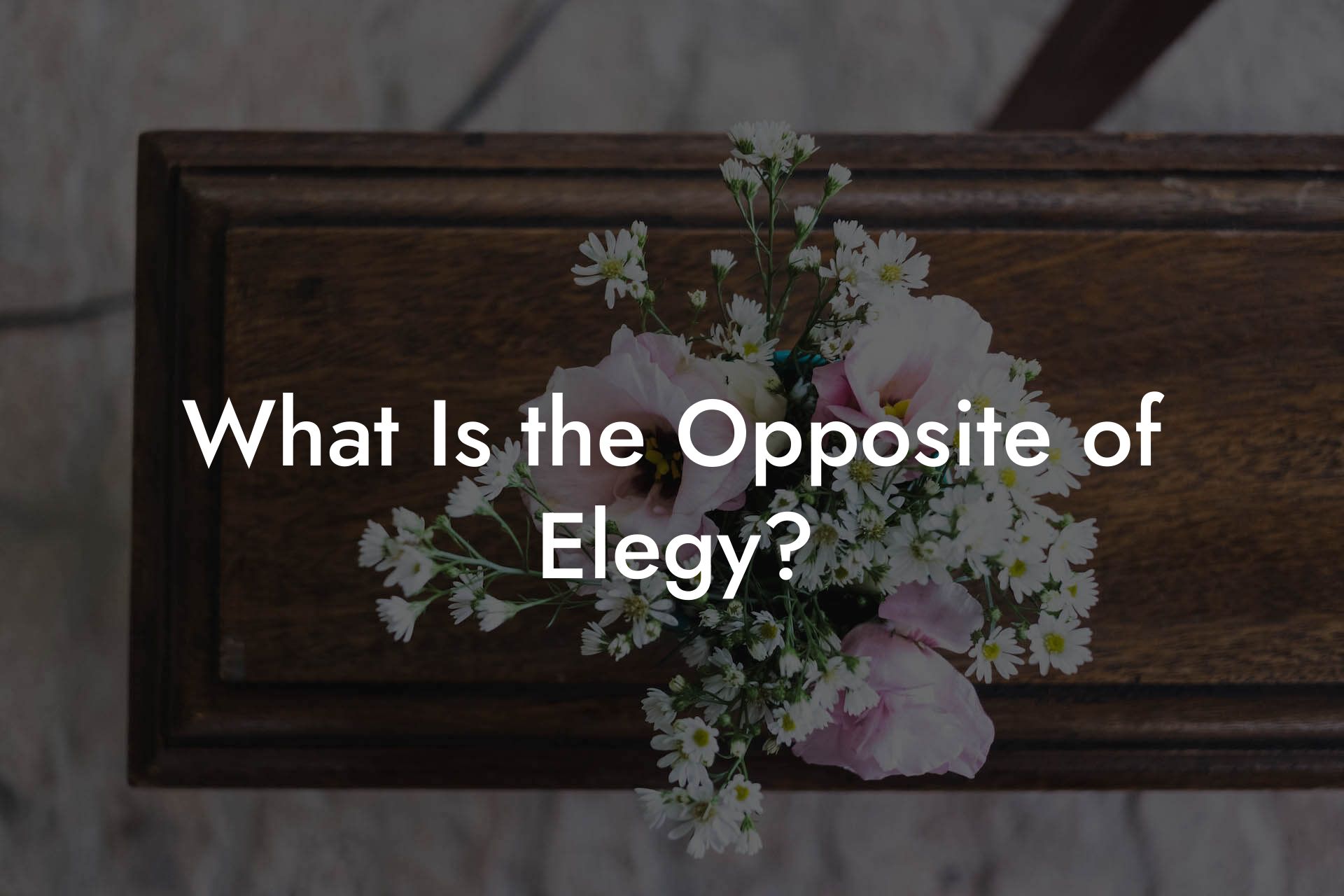 What Is the Opposite of Elegy?