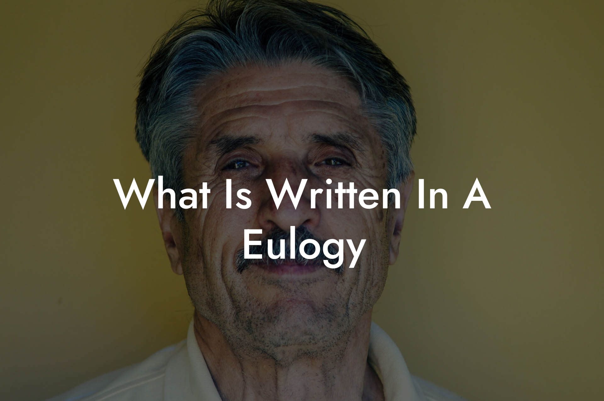 What Is Written In A Eulogy