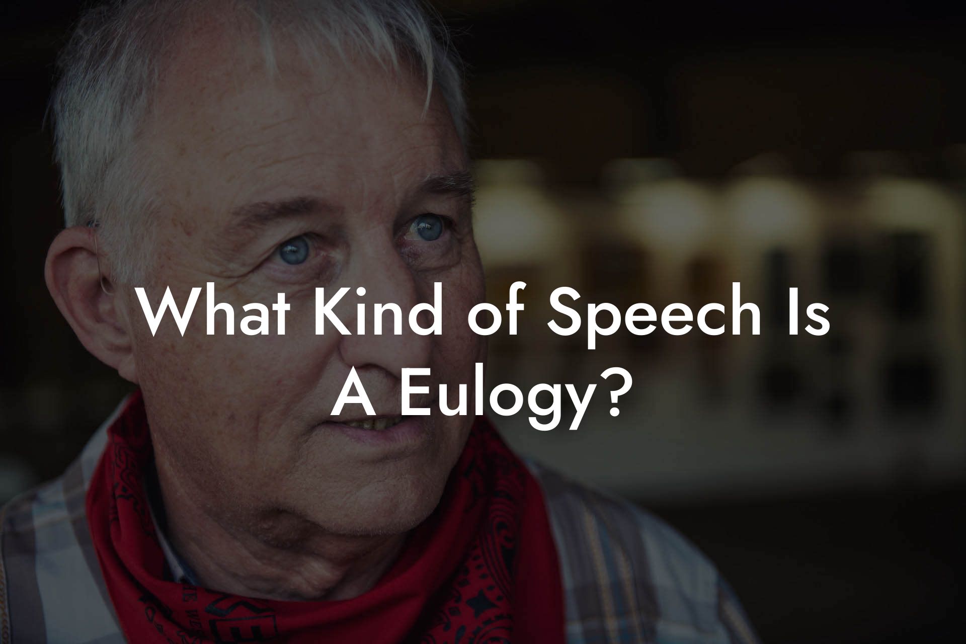 What Kind Of Speech Is A Eulogy