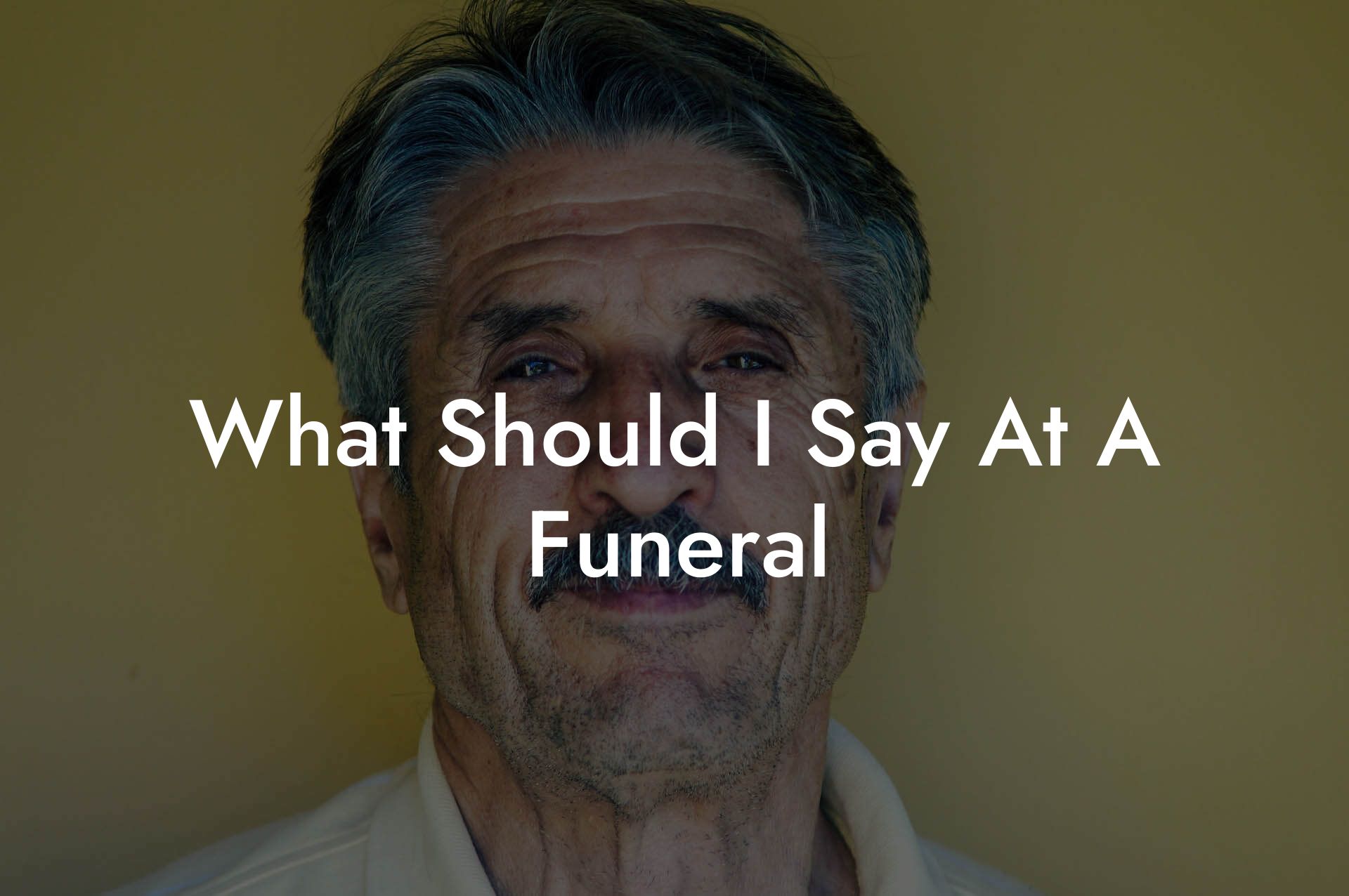 What Should I Say At A Funeral