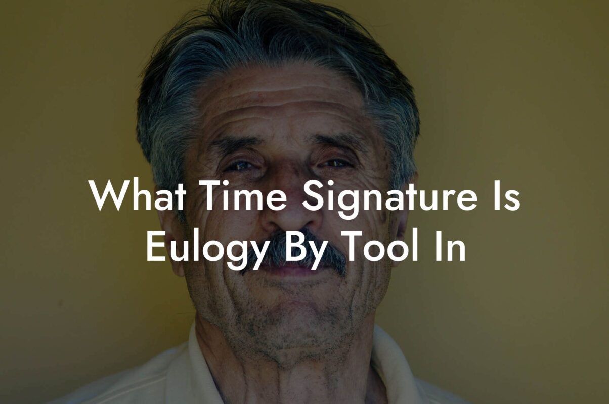 What Time Signature Is Eulogy By Tool In