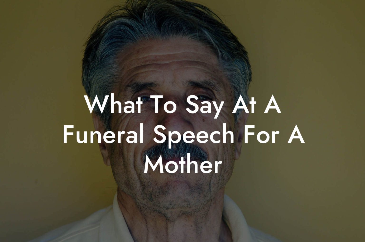 speech for a mother's funeral