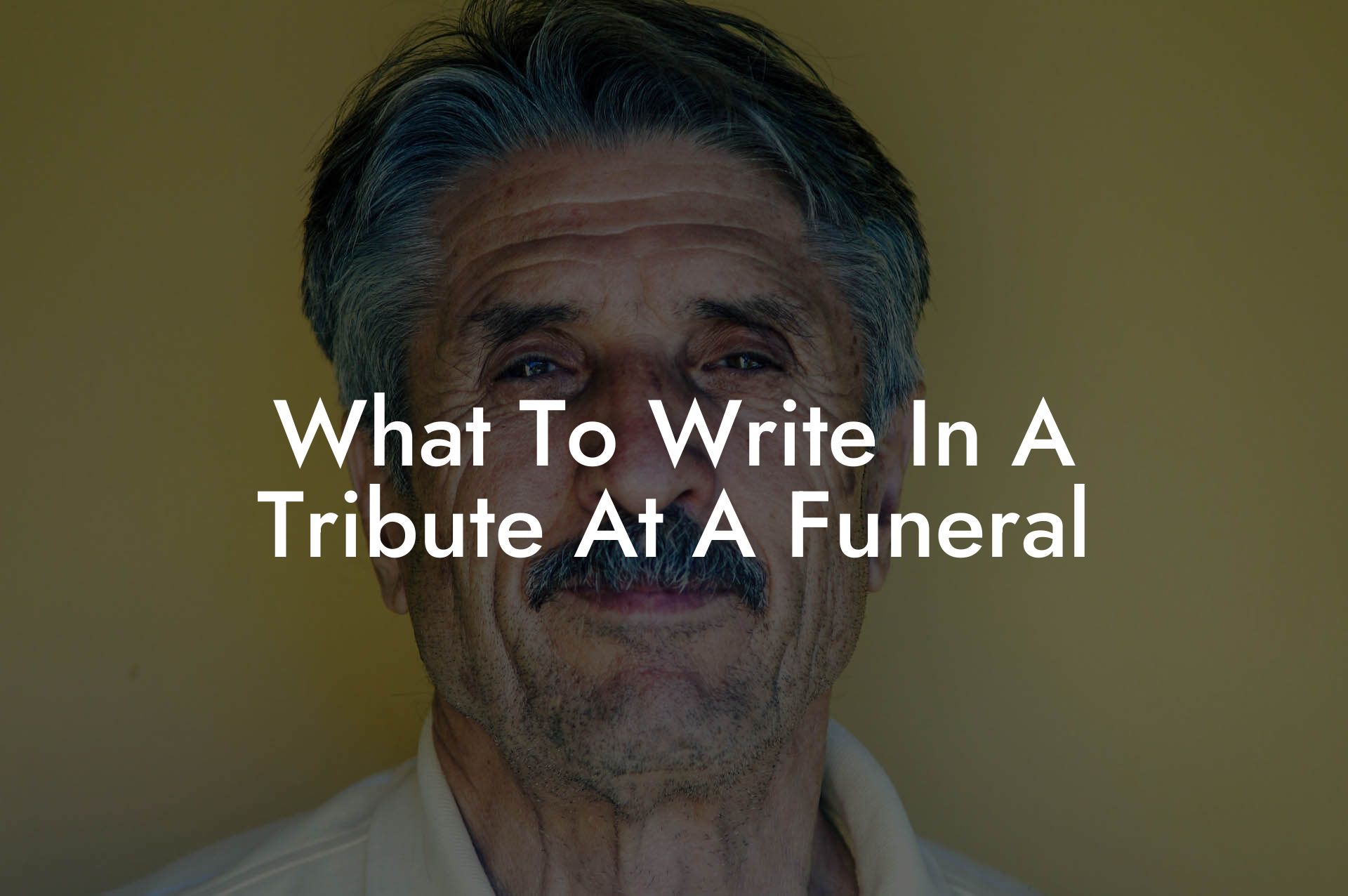 What To Write In A Tribute At A Funeral