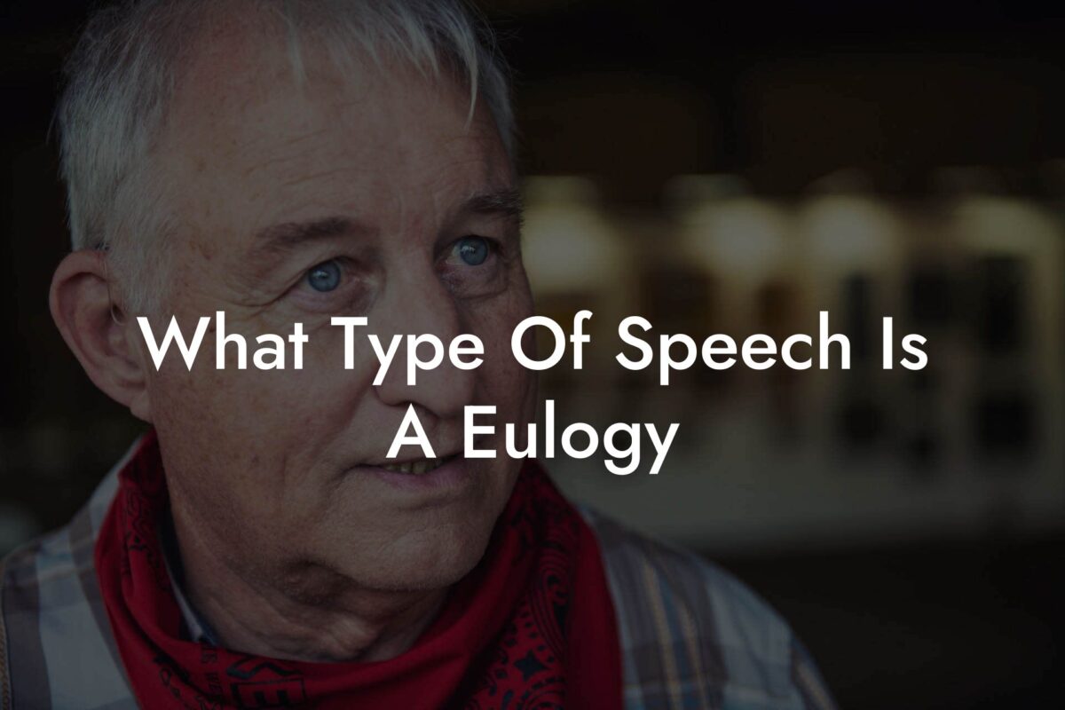 What Type Of Speech Is A Eulogy