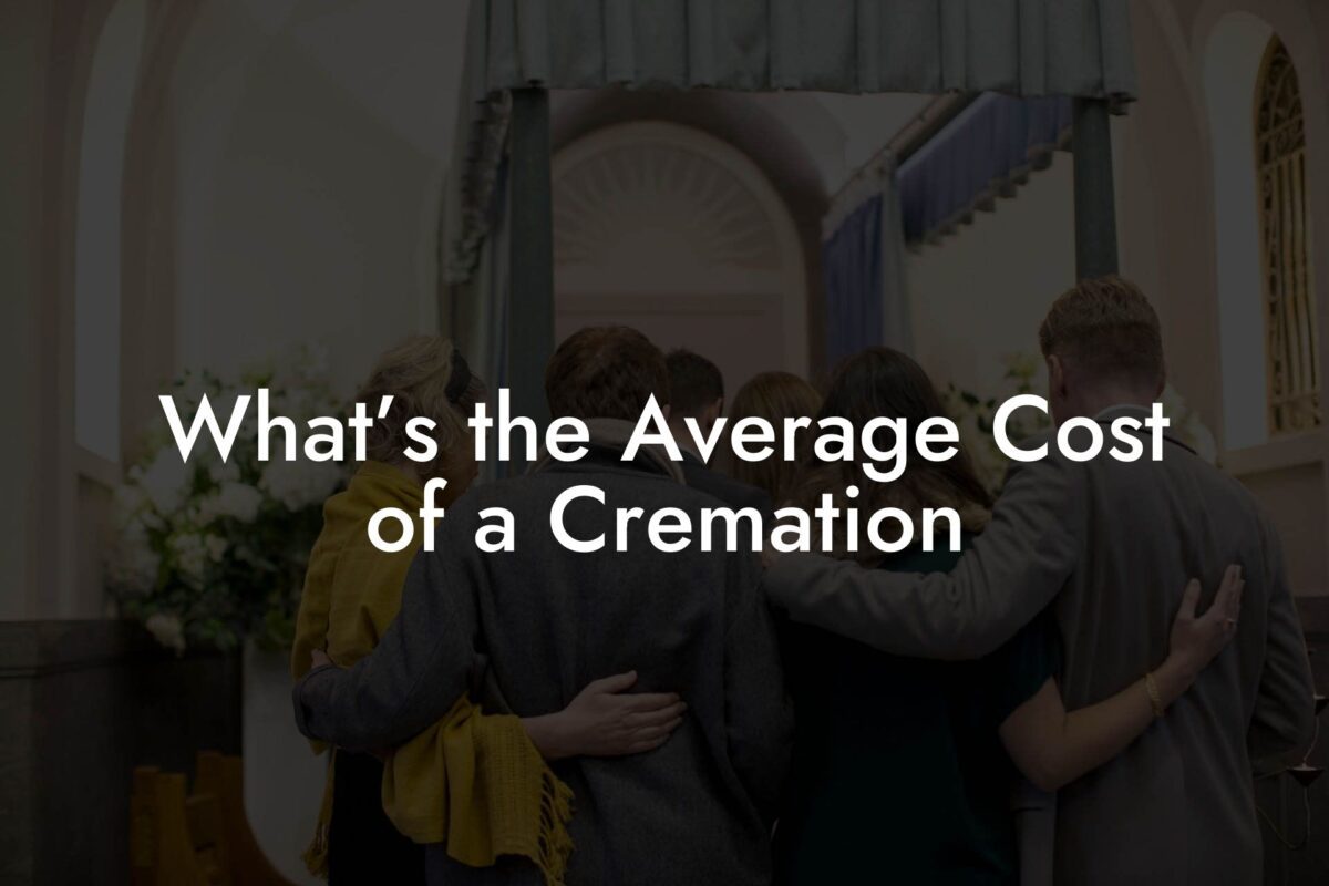 What’s the Average Cost of a Cremation