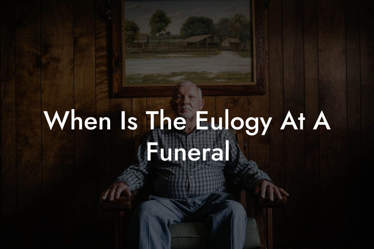 When Is The Eulogy At A Funeral