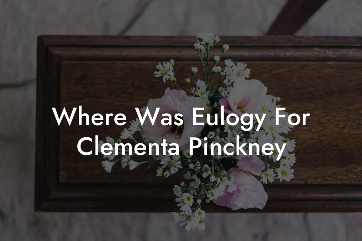 Where Was Eulogy For Clementa Pinckney
