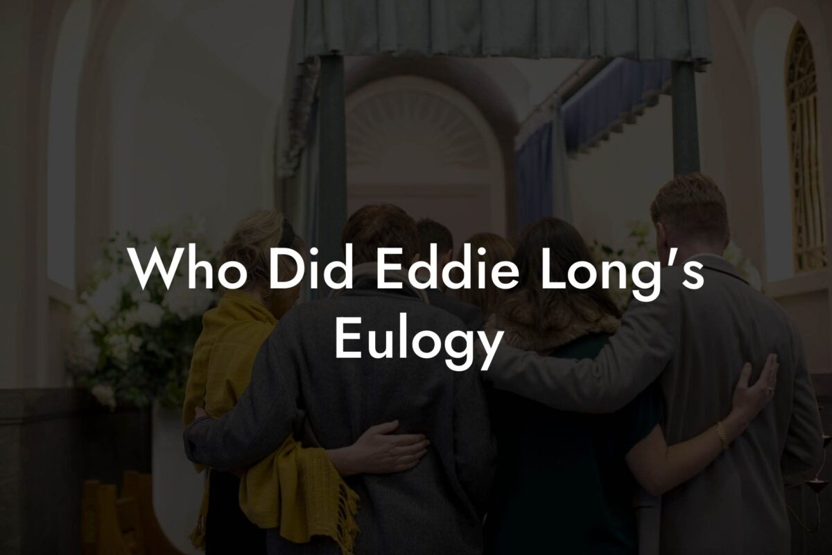 Who Did Eddie Long's Eulogy