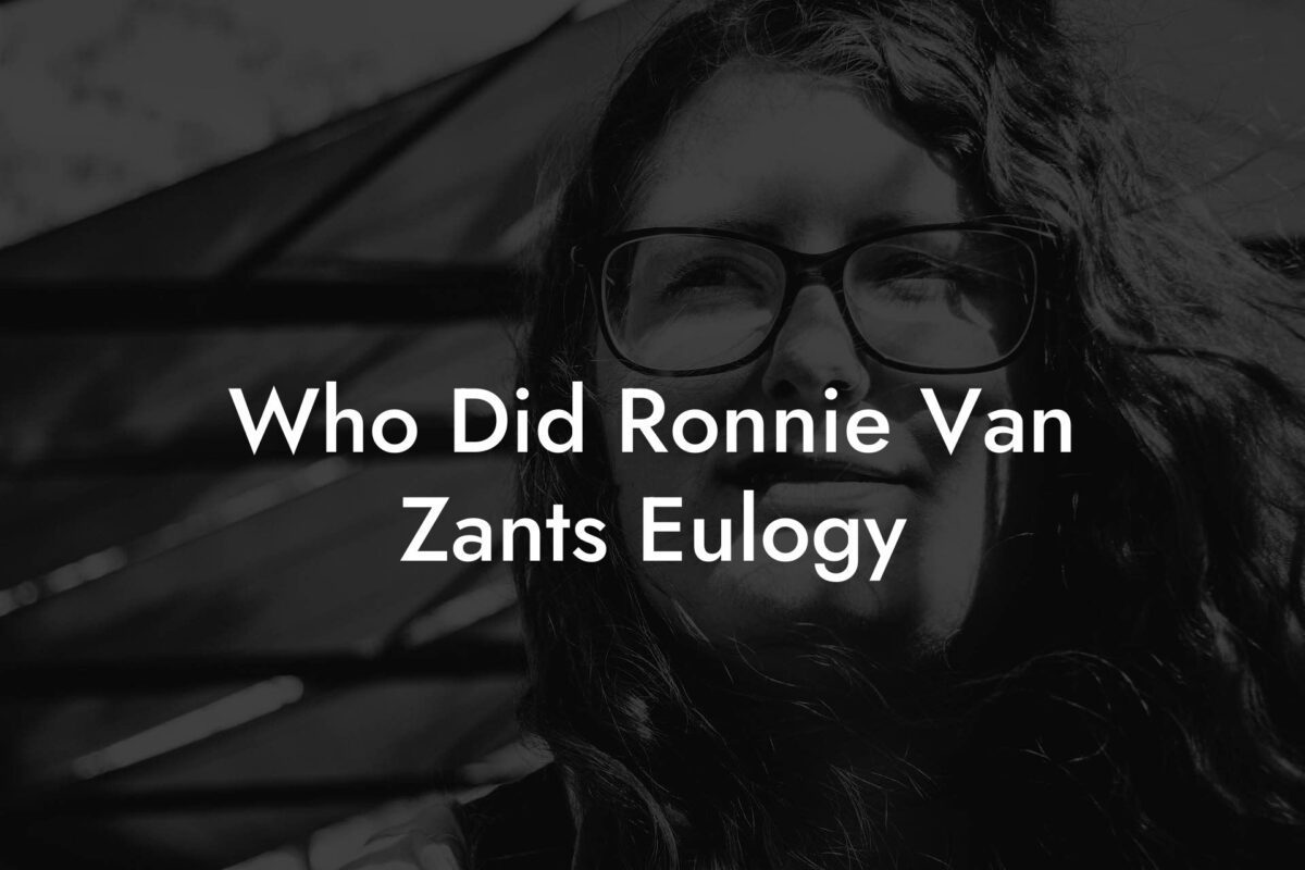 Who Did Ronnie Van Zants Eulogy