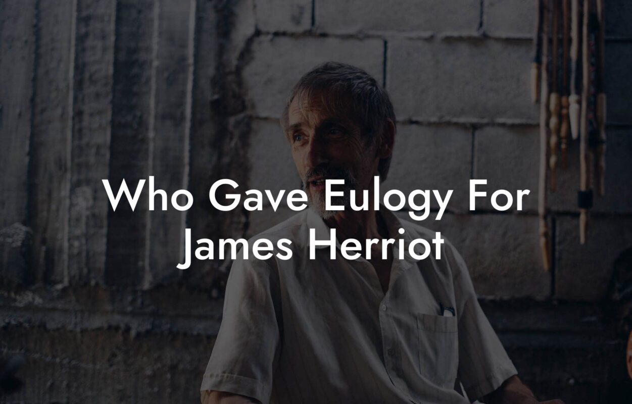 Who Gave Eulogy For James Herriot