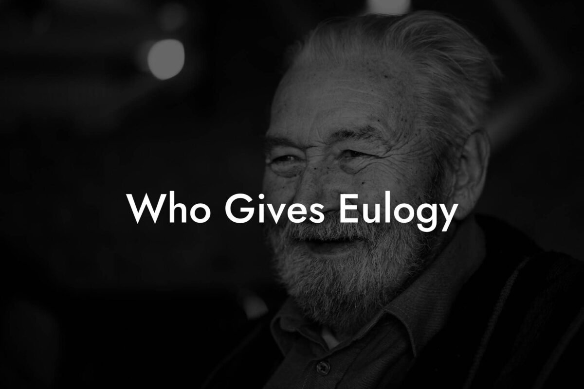Who Gives Eulogy