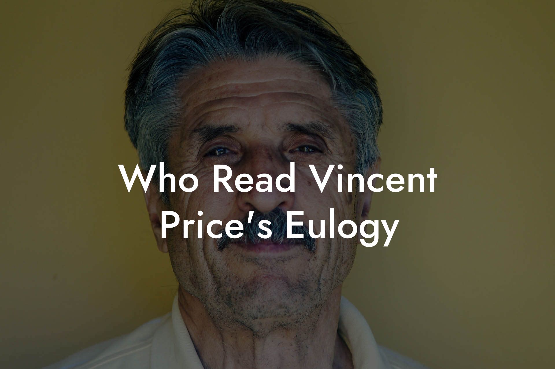 Who Read Vincent Price's Eulogy