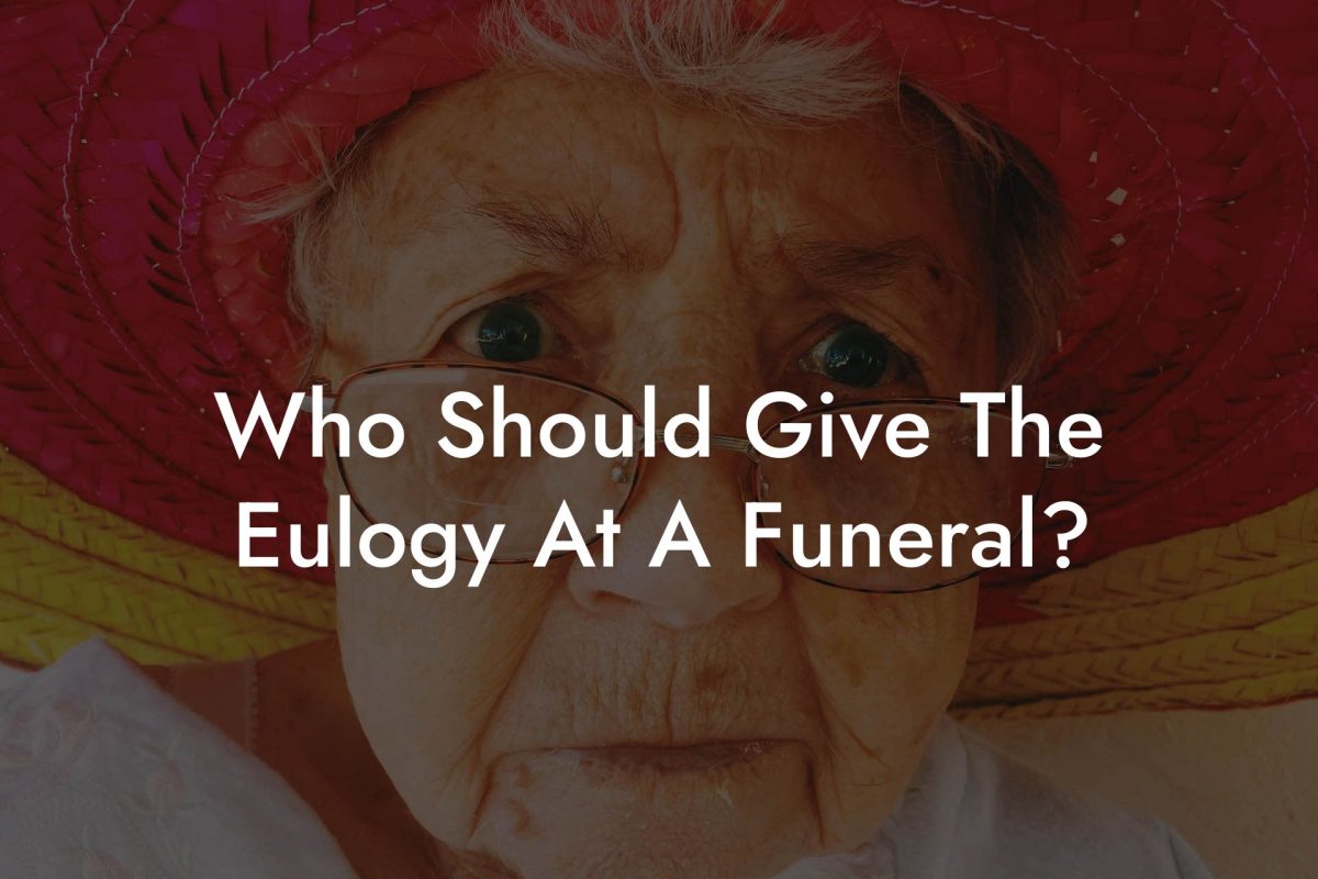 Who Should Give The Eulogy At A Funeral