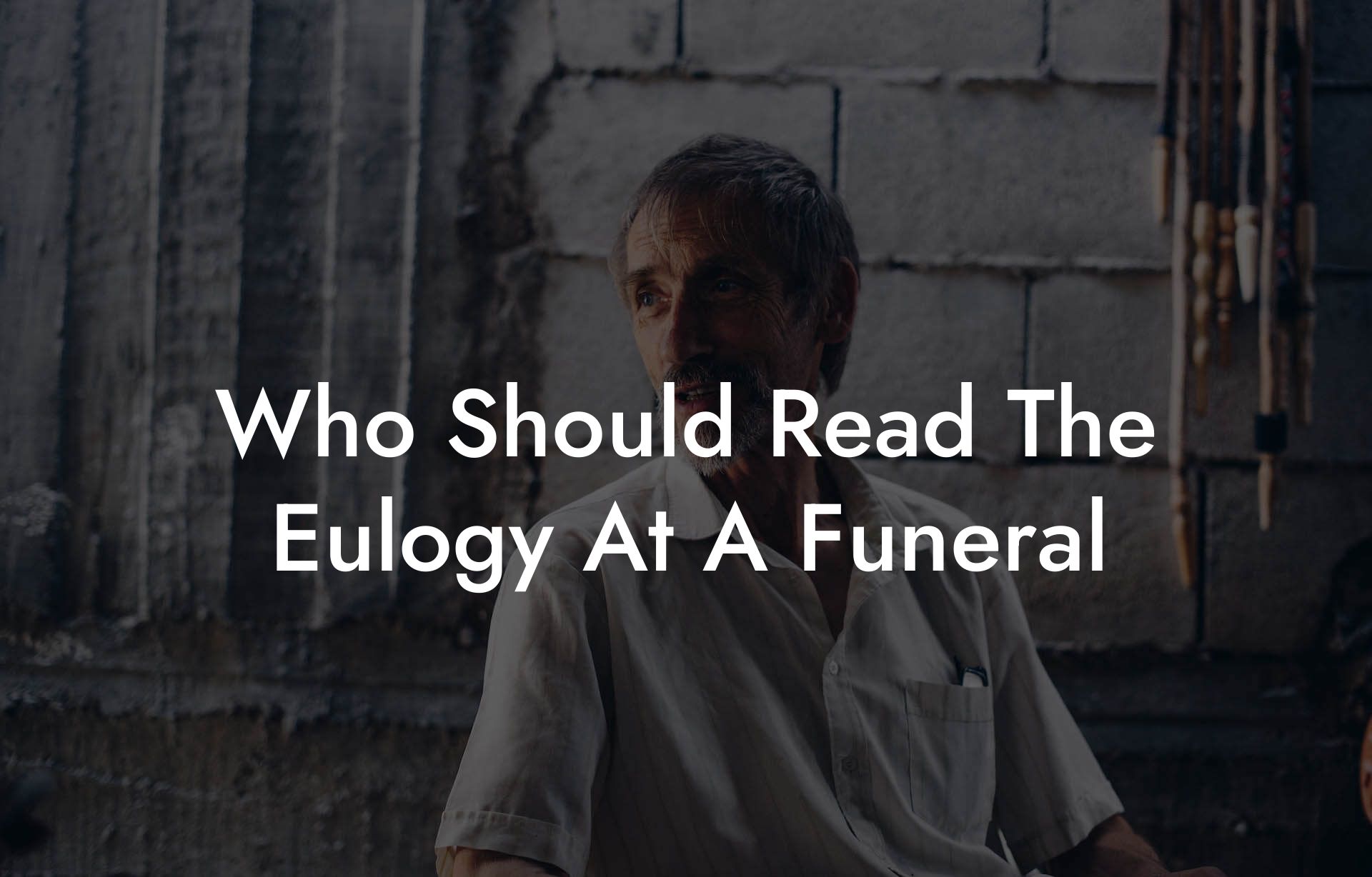 Who Should Read The Eulogy At A Funeral