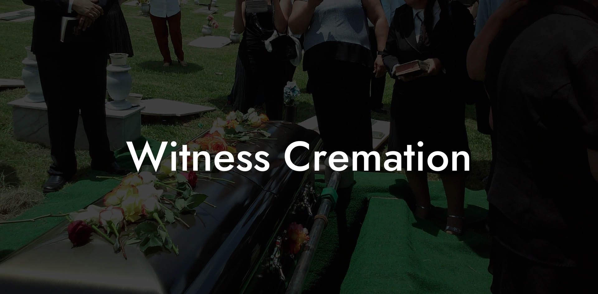 Witness Cremation
